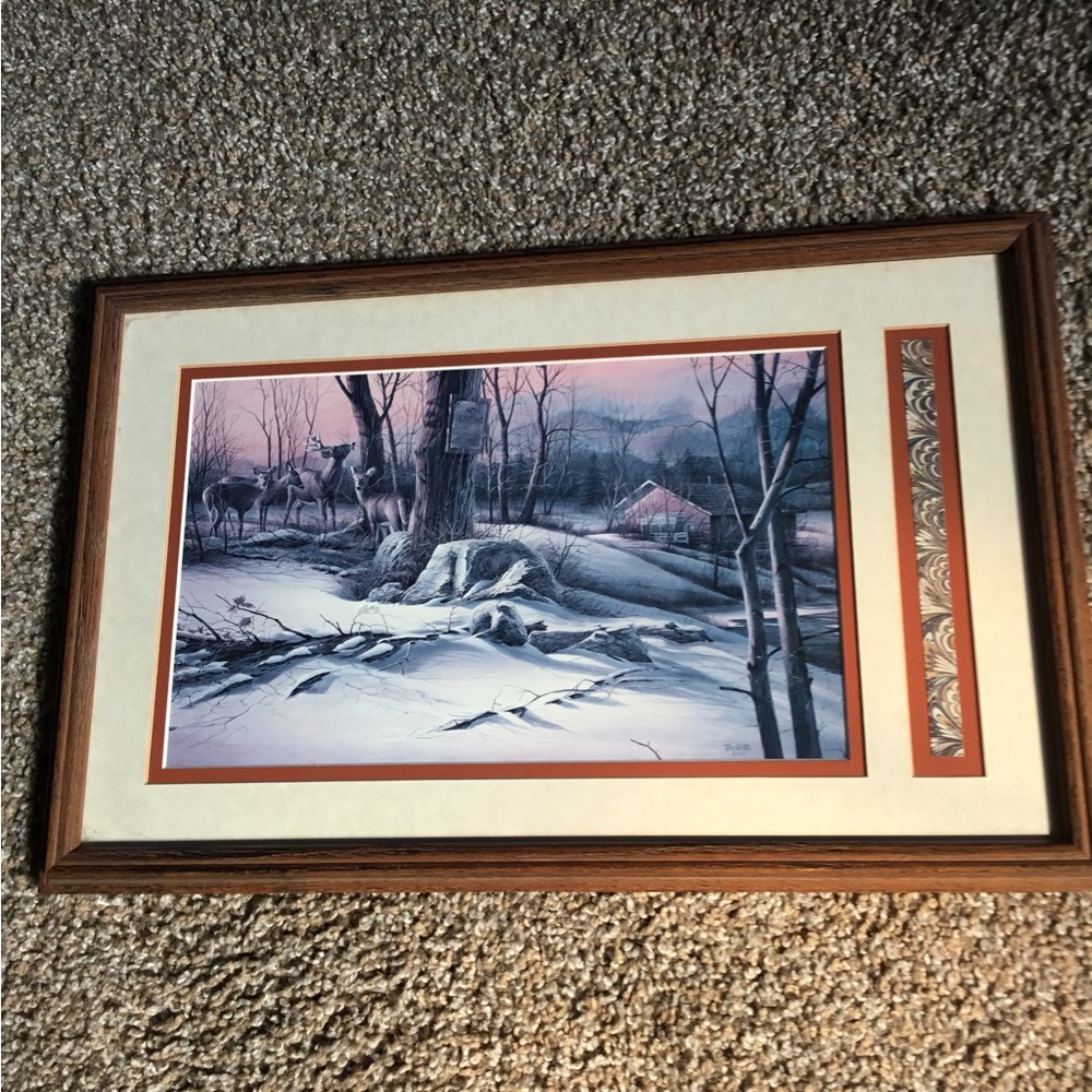 Terry Redlin “Back to the Sanctuary Horizon”Print with Deer